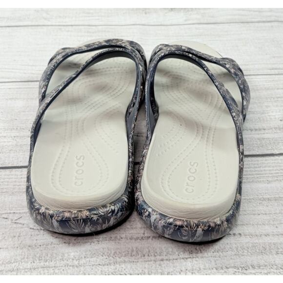 CROCS Women’s Meleen Twist Floral Graphic Sandals Navy Size 6 - Picture 3 of 6